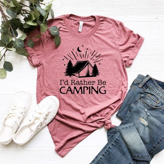 Camping Gear - Camping Gift - Camping T Shirt - Happy Camper T shirt