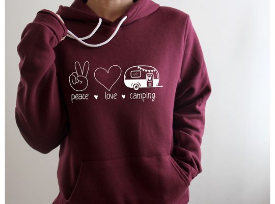 Peace Love Camping Hoodie, Camping Life, Camping Hoodie, Happy Camper, Gift For Her