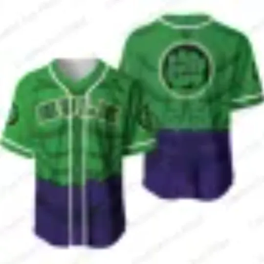 Disney The Hulk Cartoon Baseball Jersey