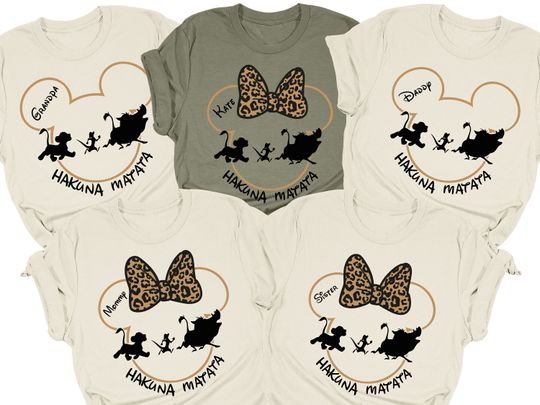 Custom Disney Hakuna Matata Shirt, Gift For Disney Shirts, Animal Kingdom, Disney Family Shirts, Leopard Vacation Shirt, Disney Safari Shirt