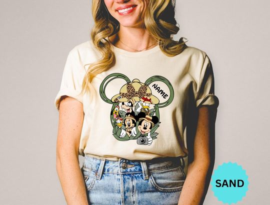 Disney Animal Kingdom Shirt, Custom Name Animal Kingdom Hoodie, Minnie Animal Kingdom Family Trip Tee, Custom Disney safari Trip Sweatshirt