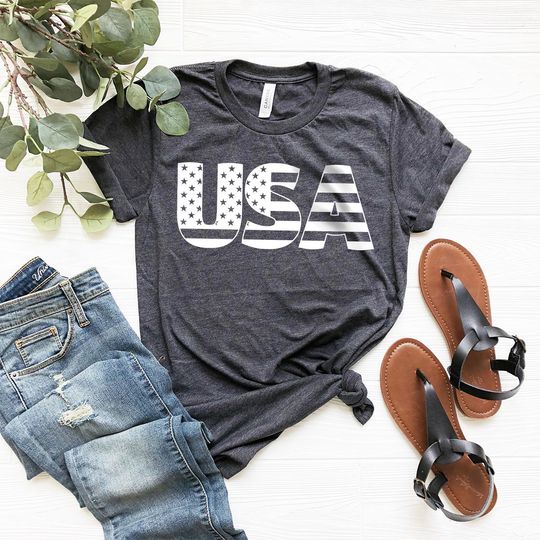 USA Tee, USA Shirt, USA T-shirt, Patriotic Shirt, America 4th of July Shirt, Memorial Day Shirt