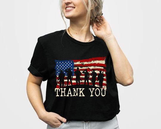 Memorial Day Shirt, Thank You Veterans Shirt, Patriotic American Flag Shirt, Army Shirt, Heart Memorial Day Shirt