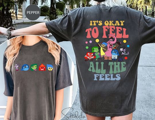 Disney Inside Out It's Okay To Feel All The Feels Shirt, Mental Health Shirt