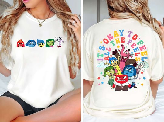 Disney Inside Out It'S Ok To Feel All The Feels Shirt, Joy Sadness Emotions Shirt