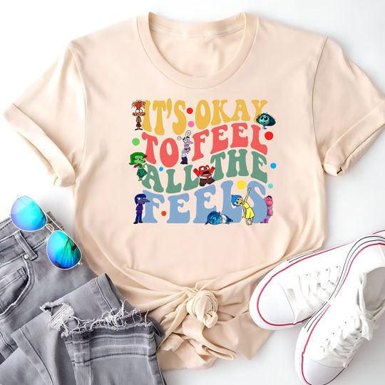 Disney Inside Out It's Okay To Feel All The Feels Shirt, Self Love Club, Mental Health Tee
