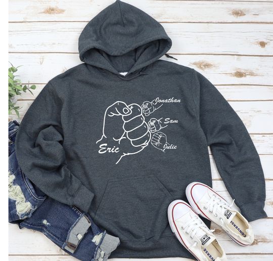 Custom Name Father Son Daughter Hoodie, Gift for Dad, Father's Day Gift