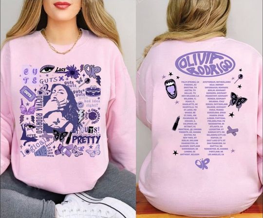 Olivia Rodrigo Guts Tour 2024 Sweatshirt, The Guts World Tour 2024 Shirt, Olivia Rodrigo T-Shirt, Olivia Rodrigo Sweater, 2024 Music Shirt