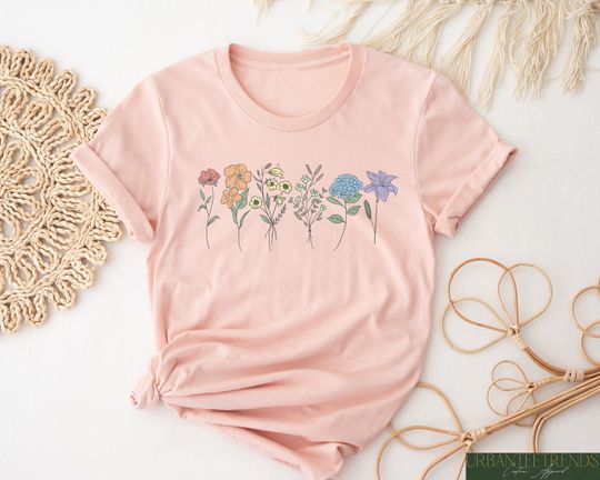 Pride Wildflowers Shirt, Rainbow Flower T-Shirt, LGBTQ Pride Shirt