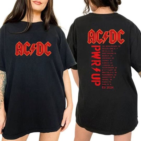 AC-DC Band World Tour 2024 Shirt, Rock Band AC-DC Pwr Up Tour 2024 Shirt, AC-DC Band Fan Shirt, AC-DC Merch, AC-DC Band Concert Shirt, AC-DC Shirt