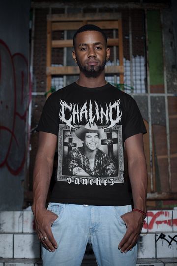 Chalino Sanchez Dark Metal Lettering Unisex T-Shirt | Chalino Shirt | Chalino Sanchez Fan Gift | Mexican Artist Shirt | El Rey del Corrido