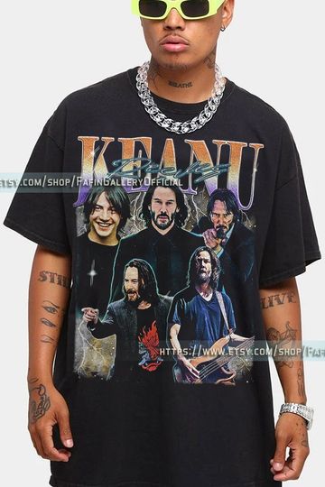 Discover Vintage KEANU REEVES Shirt, Keanu Reeves Homage Tshirt, Keanu Reeves John Wck Tee