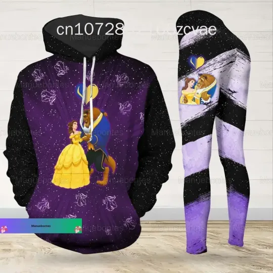 Disney Beauty and the Beast Hoodie Leggings Set