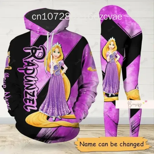 Personalized Disney Rapunzel Tangled Hoodie Leggings Set