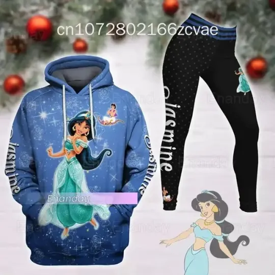 Disney Aladdin Jasmie Princess Hoodie Leggings Set