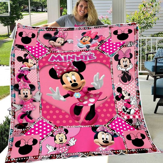 Minnie Mouse Quilt, Disney Minnie Quilt, Cute Minnie