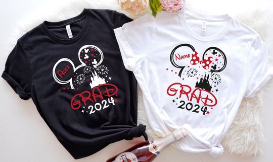 Custom Disney Graduation T-Shirt,Disney Grad Shirt,Graduation 2024 Tee