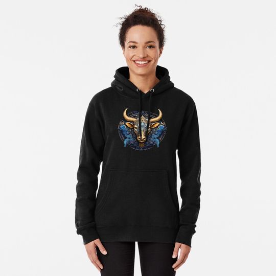 Taurus Zodiac Pullover Hoodie, Gifts for Taurus