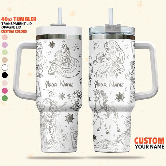 Discover Custom Disney Tangled Rapunzel Princess 40oz Tumbler
