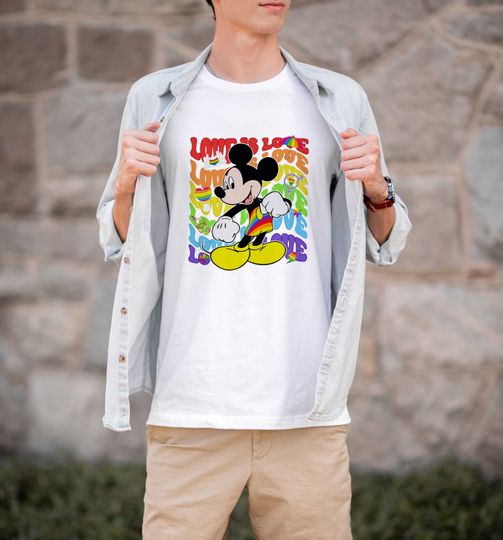 LGBTQ+ Mickey Mouse Disney pride Shirt, Rainbow Mickey Shirt, Disney Pride Shirt