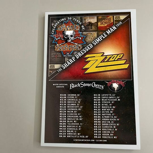 Lynyrd Skynyrd ZZ Top Tour 2024 Poster