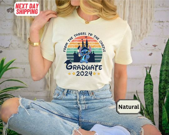Stitch and Angel Graduation Shirt, Disney Graduation 2024 Shirt, Graduation Shirt