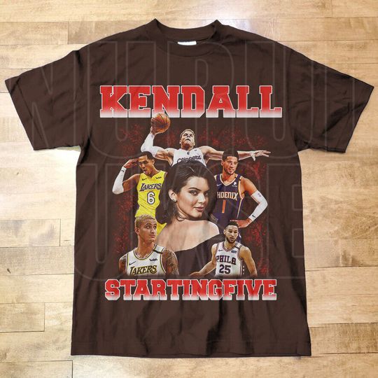 Discover Vintage Style Kendall Starting Five Shirt Loahaddian Kendall Jenner Team Shirt, Kendall Starting Five Tee Shirt