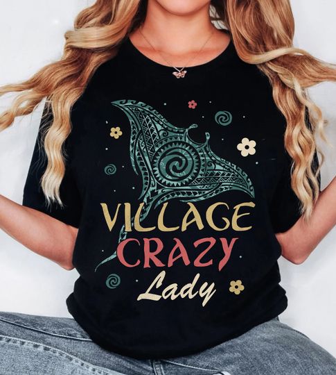 Vintage Moana Village Crazy Lady Shirt, Manta Ray Grandma Tala Disney T-shirt