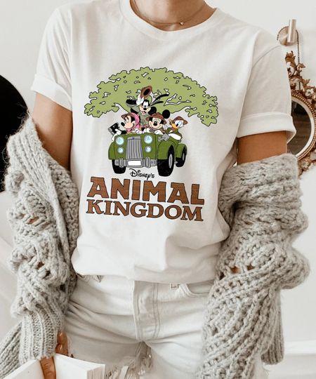 Retro Mickey And Friends Animal Shirt, Disney Safari Mode Magic Kingdom Park T-shirt