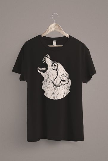 Fenrir Wolf Shirt, Asatru, Pagan Clothing, Viking Clothing, Celtic, Dark Mori, Norse Mythology, Norse Pagan, Heathen