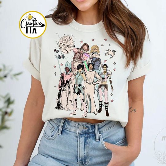 Vintage Women Disney Star Wars T-shirt, Galaxy Edge shirt, Princess Leia shirt
