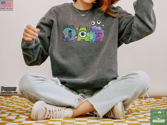Monsters Inc Dad Comfort Colors Sweatshirt, Father's Day Shirt