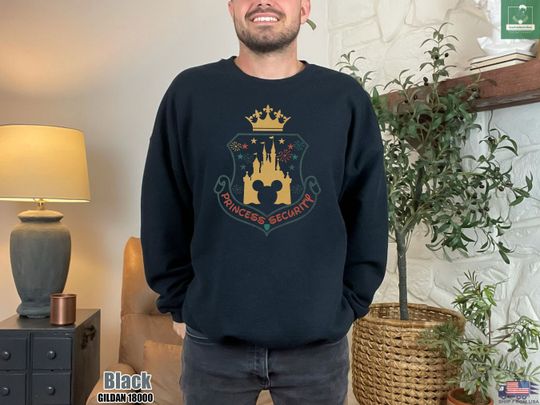 Retro Disneyland Princess Security Comfort Colors Sweatshirt