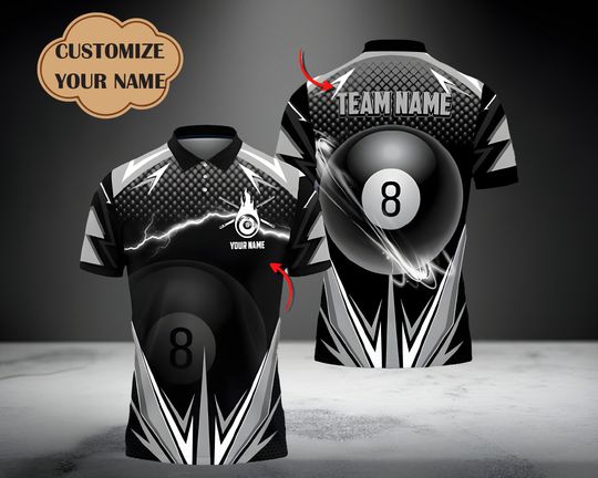Personalized Billiard Ball Sport, Billiard Shirt, Gift For Him