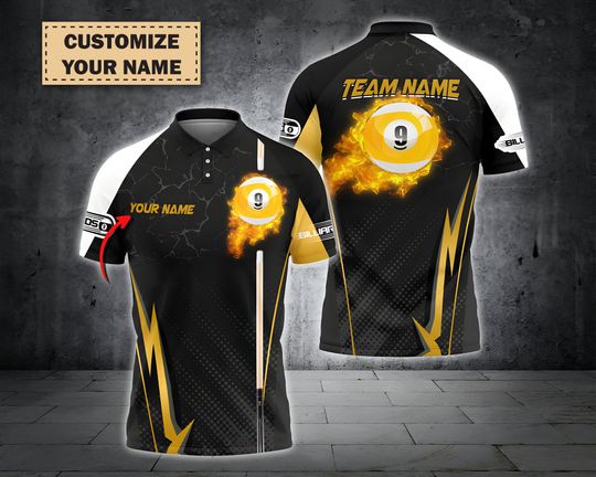 Custom 3D Billiard Ball Player Sport, Billiard Shirt, Gift For Him