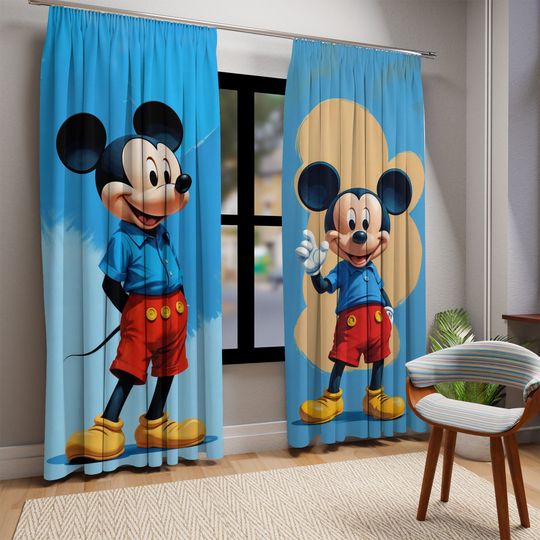 Mickey Mouse curtains | Mickey Mouse Magic Curtains | kids curtains | Disney curtains Mickey Mouse fan | Kids room