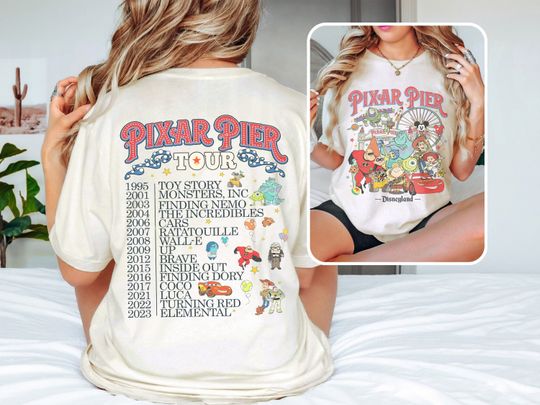 Vintage Meet Me At Pixar Pier 2 Side Shirts, Retro Disney Pixar Pier Shirt, Disneyland Pixar Fest 2024 Shirt