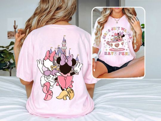 Vintage Disney Minnie Girls Just Wanna Have Fun Shirt, Disney Girl Trip Shirt, Disney Besties Shirt