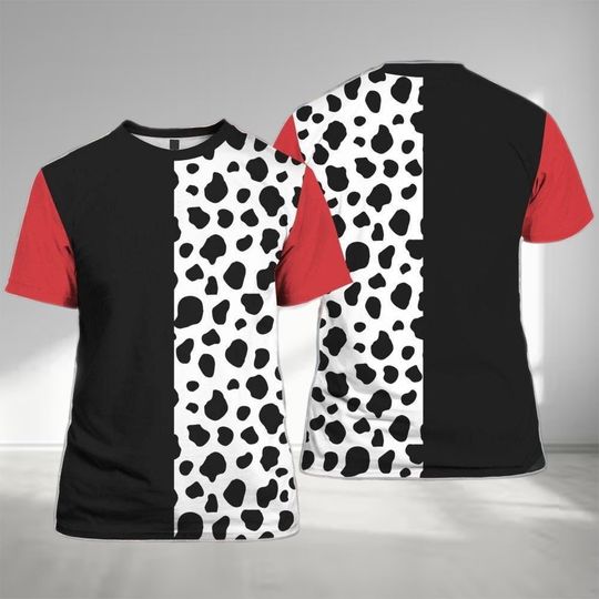 Dalmatian Napper Costumes All Over Printed Shirt, Puppy Thief Villain Halloween Costume Cosplay Shirt