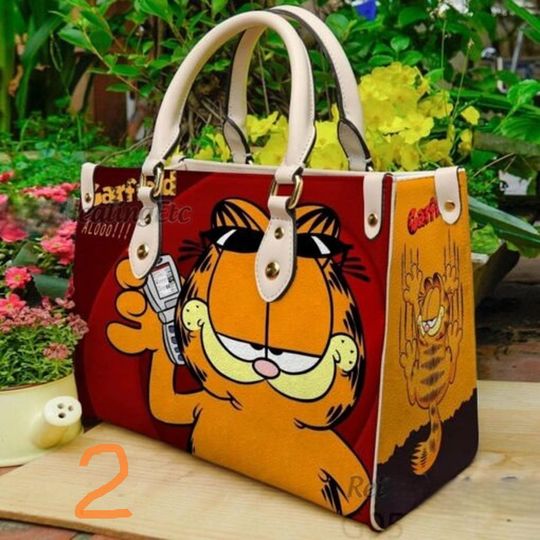 Garfield Cat Vintage Leather Handbag