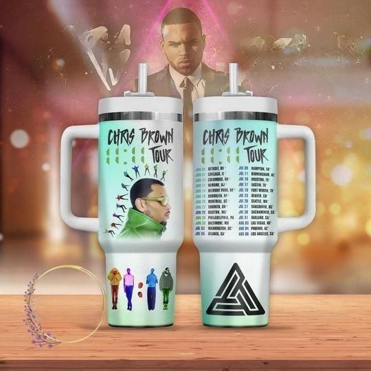Chris Brown 11:11 Tour 2024 40oz Tumbler