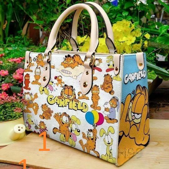 Garfield Cat Vintage Leather Handbag
