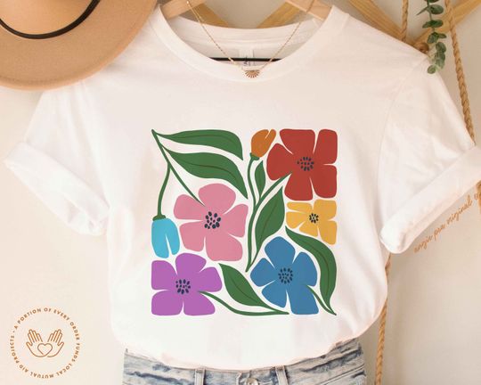 Subtle Pride Shirt, Subtle Gay Pride, Gay Pride Floral Shirt, Wildflower Shirt