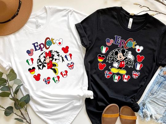 Disney Epcot Shirt, World Traveler T-Shirts, Disney Trip Matching TSshirts, Epcot Minnie Mickey Shirt