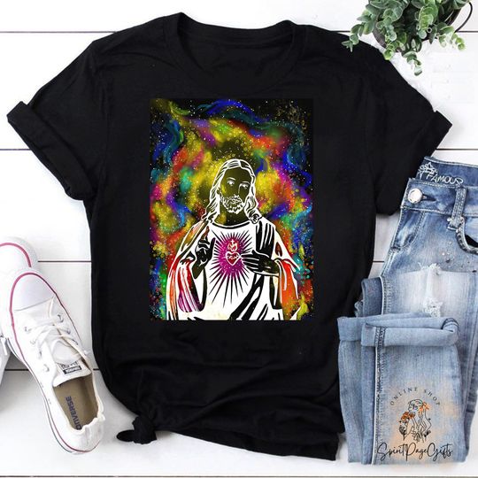 Jesus Christian Gay Pride Unisex Vintage T-Shirt, Jesus Shirt, Christian Shirt, Jesus Lover Gift