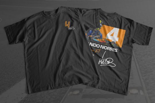 Discover Lando Norris Formula 1 Racing Graphic T-Shirt, 2023 F1