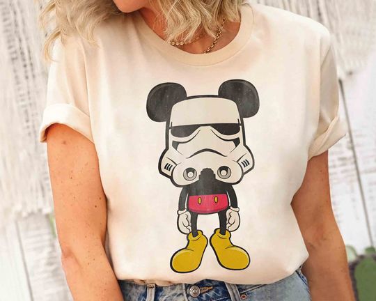 Funny Disney Star Wars Mickey Mouse Custom Stormtrooper Retro Shirt