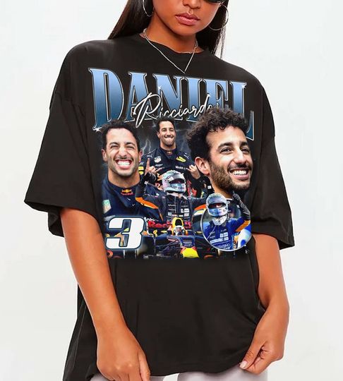 Vintage Daniel Ricciardo shirt, Racing T-shirt