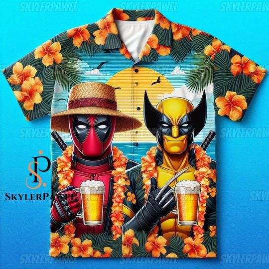 Deadpool And Wolverine Hawaiian Shirt, Deadpool Shirt
