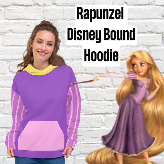 Rapunzel Tangled Hoodie | Rapunzel Disney Bound | Color Block Hoodie
